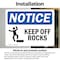Signmission Keep Off Rocks Sign With Symbol, 10 in W x Rectangle, Vinyl Decal OS-2PACK-NS-D-710-L-13828 - alternate 3